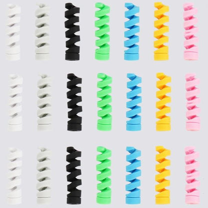 Spiral USB Cable Protector (4-Pack) Protect Your Charging Cable. Extend Its Life.
