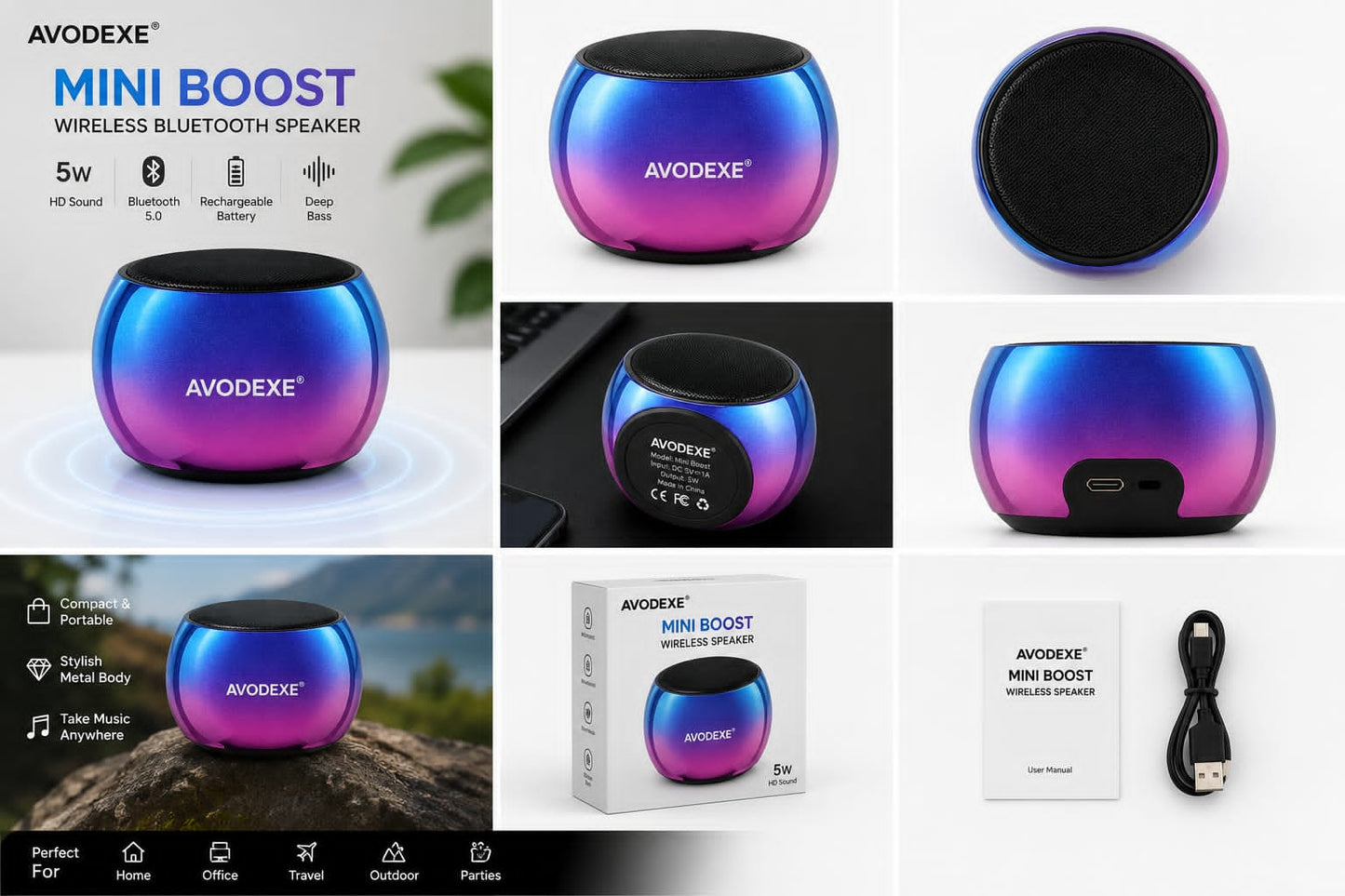 Mini Boost Wireless Bluetooth Speaker